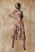 Vivian Brown Animal Print Slit Dress