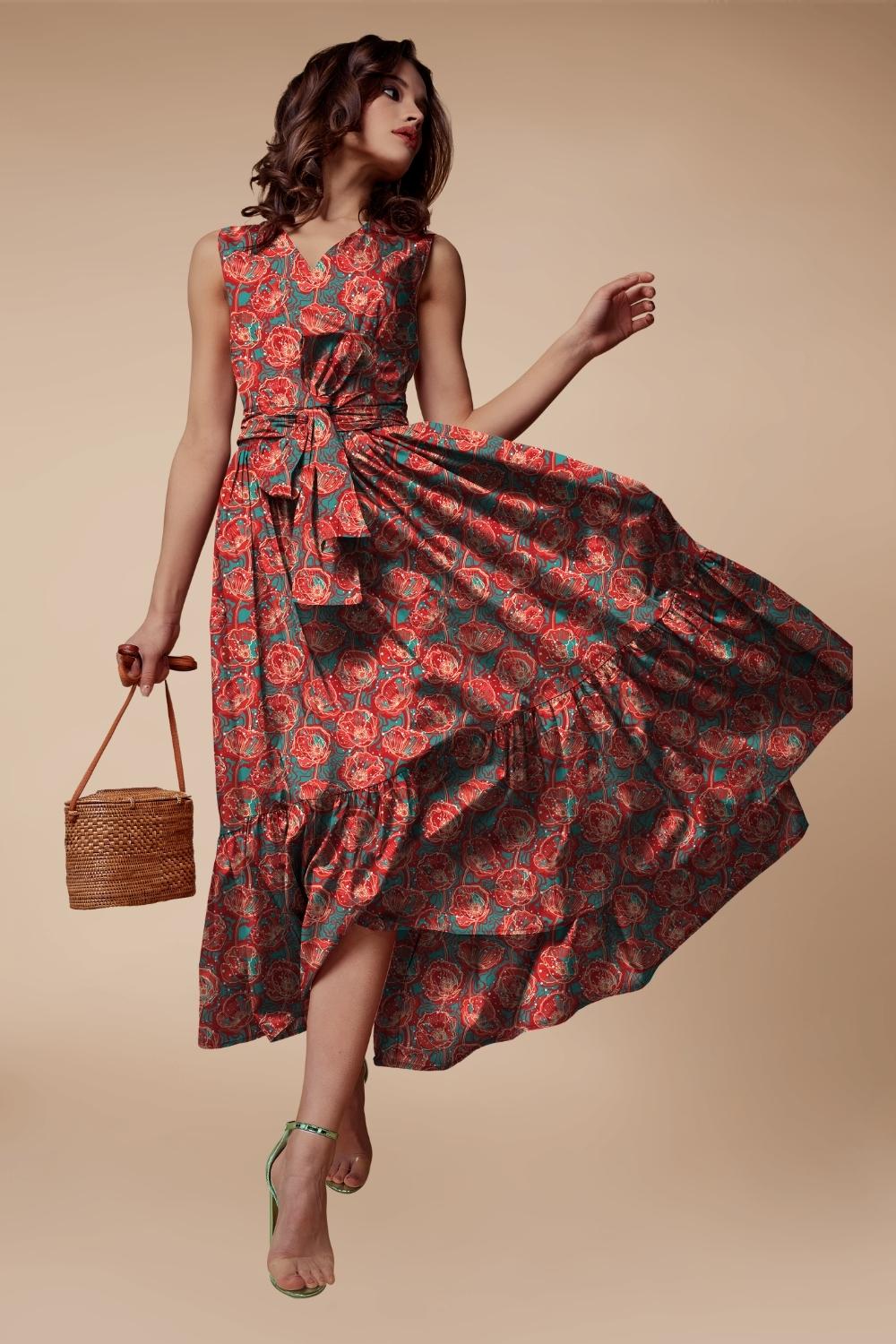 Bernadette Floral Tulip Dress - ModaMia Bernadette Floral Tulip Dress - ModaMia