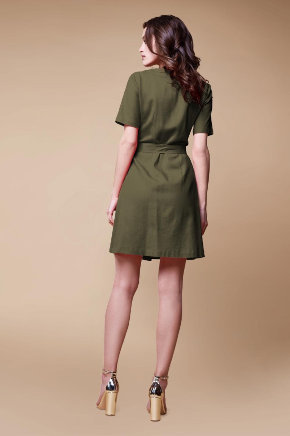 Helene Mini Shirt Dress - ModaMia Helene Mini Shirt Dress - ModaMia