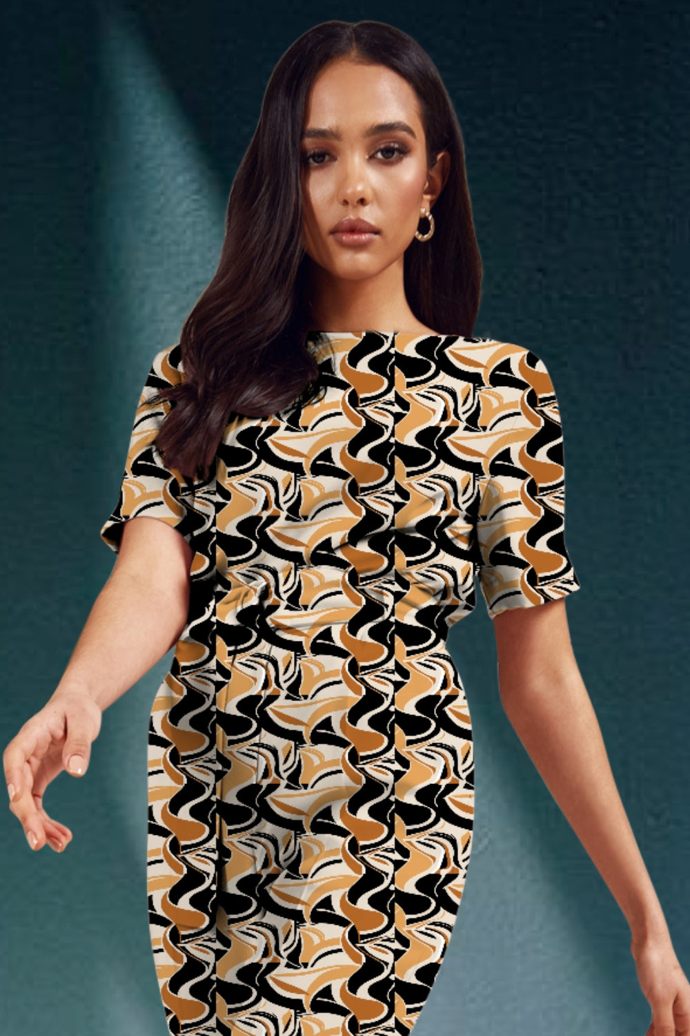 Ivy Geometric Belted Jumpsuit