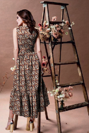 Lara Brown Floral Wrap Dress