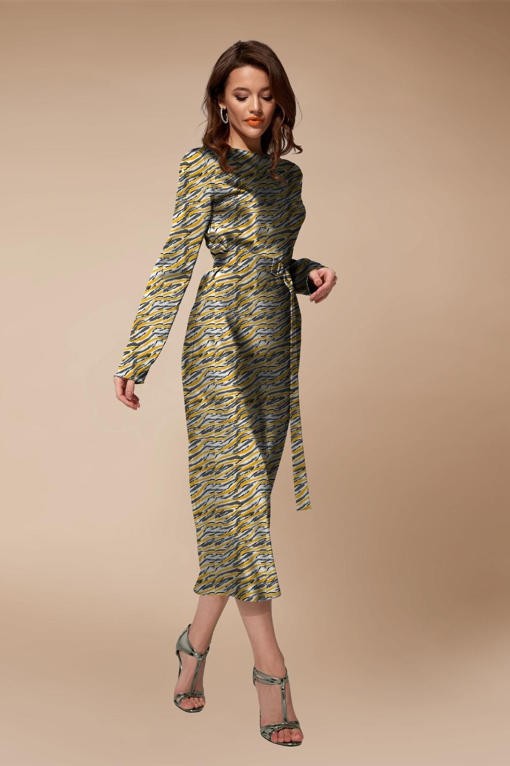 Noelle Yellow & Black Satin Midi Dress Noelle Yellow & Black Satin Midi Dress